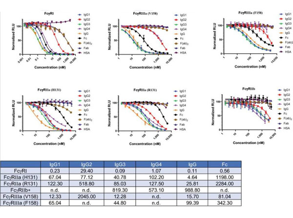 Results using Human IgG Results using Human IgG
